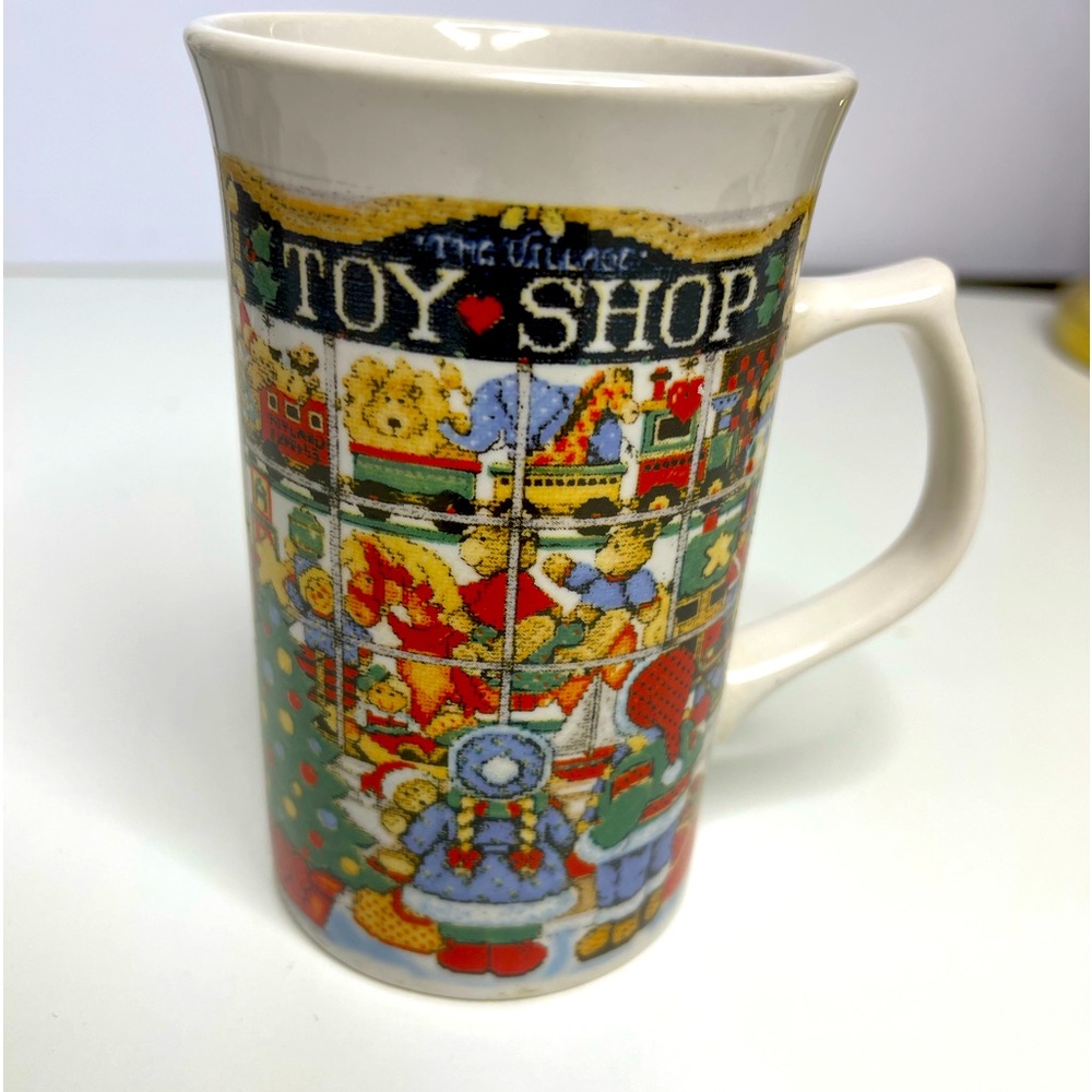 Royal Norfolk Christmas Toy Shop Coffee Tea Latte Mug Cup 4.75" Tall VINTAGE